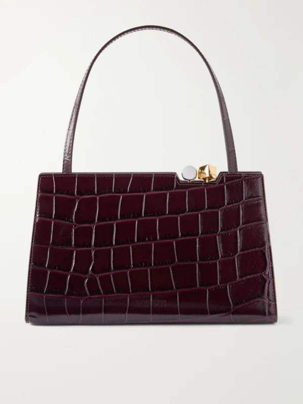 Jacquemus Le Salon Crocodile-effect Leather Tote