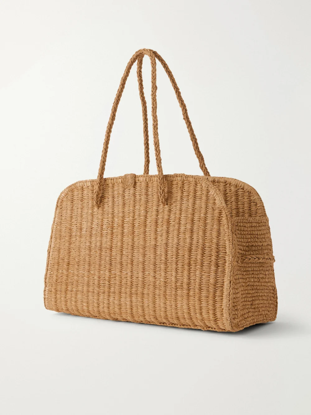 Back view of the Jacquemus Le Turismo Leather-trimmed Raffia Shoulder Bag