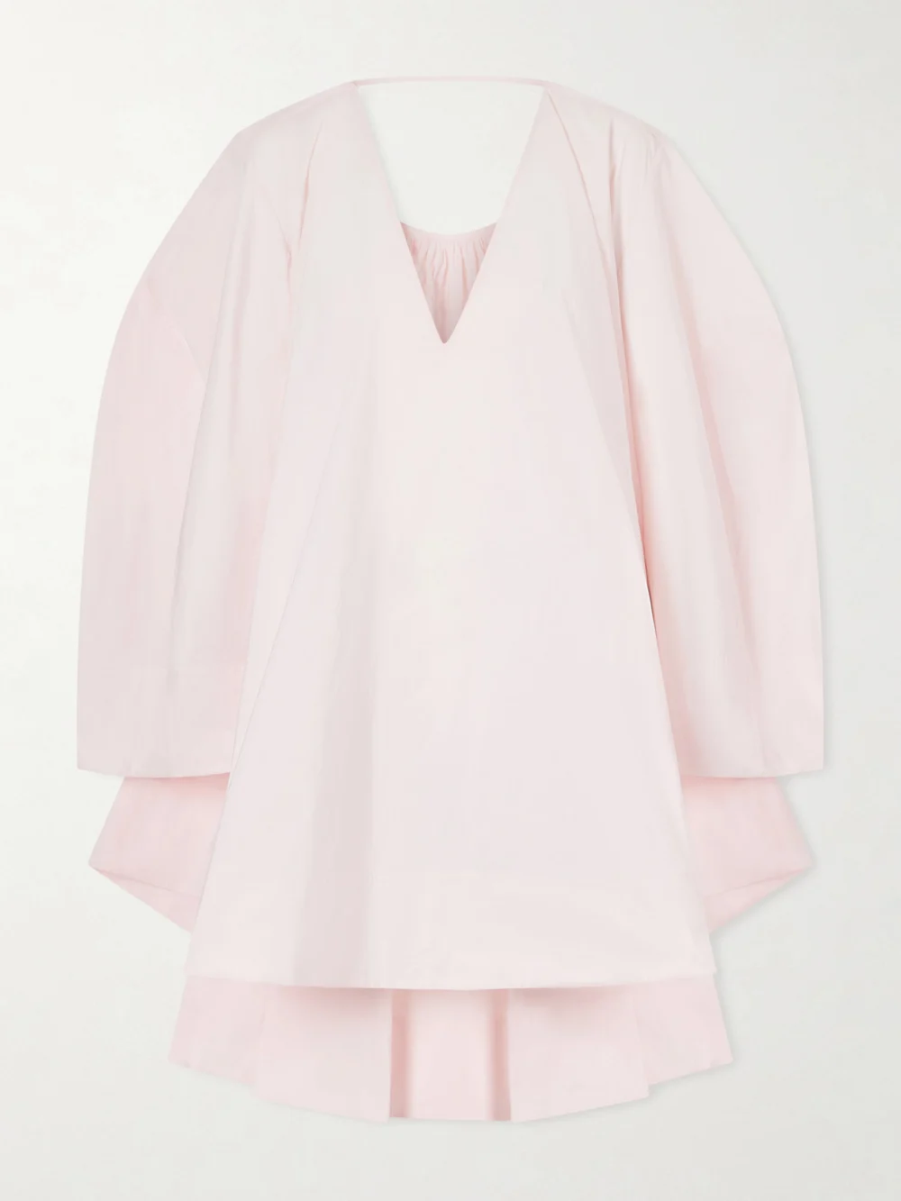 Jacquemus Paysan Oversized Cotton-blend Mini Dress in pastel pink