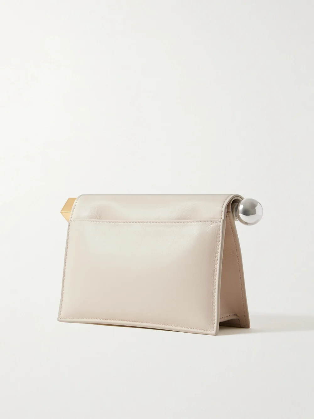 Back view of the Jacquemus Pochette Small Embellished Leather Clutch