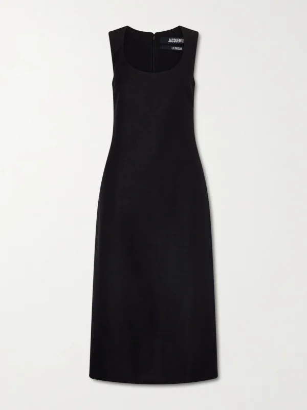 Jacquemus Tablier Linen-blend Midi Dress