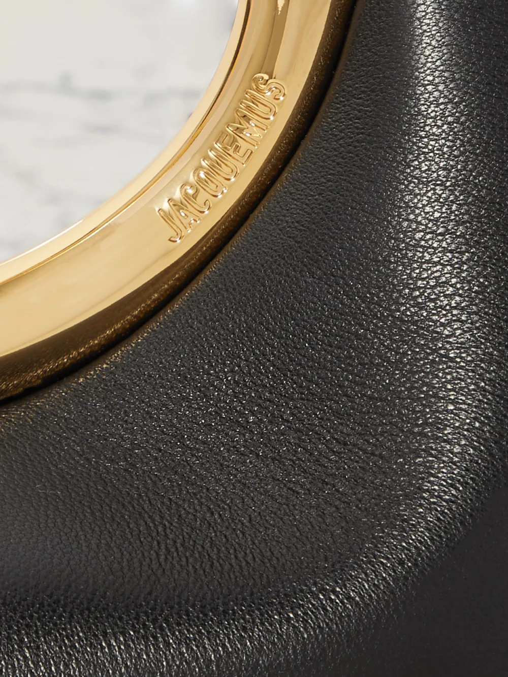 Close-up detail of the Jacquemus The Calino Small Leather Tote