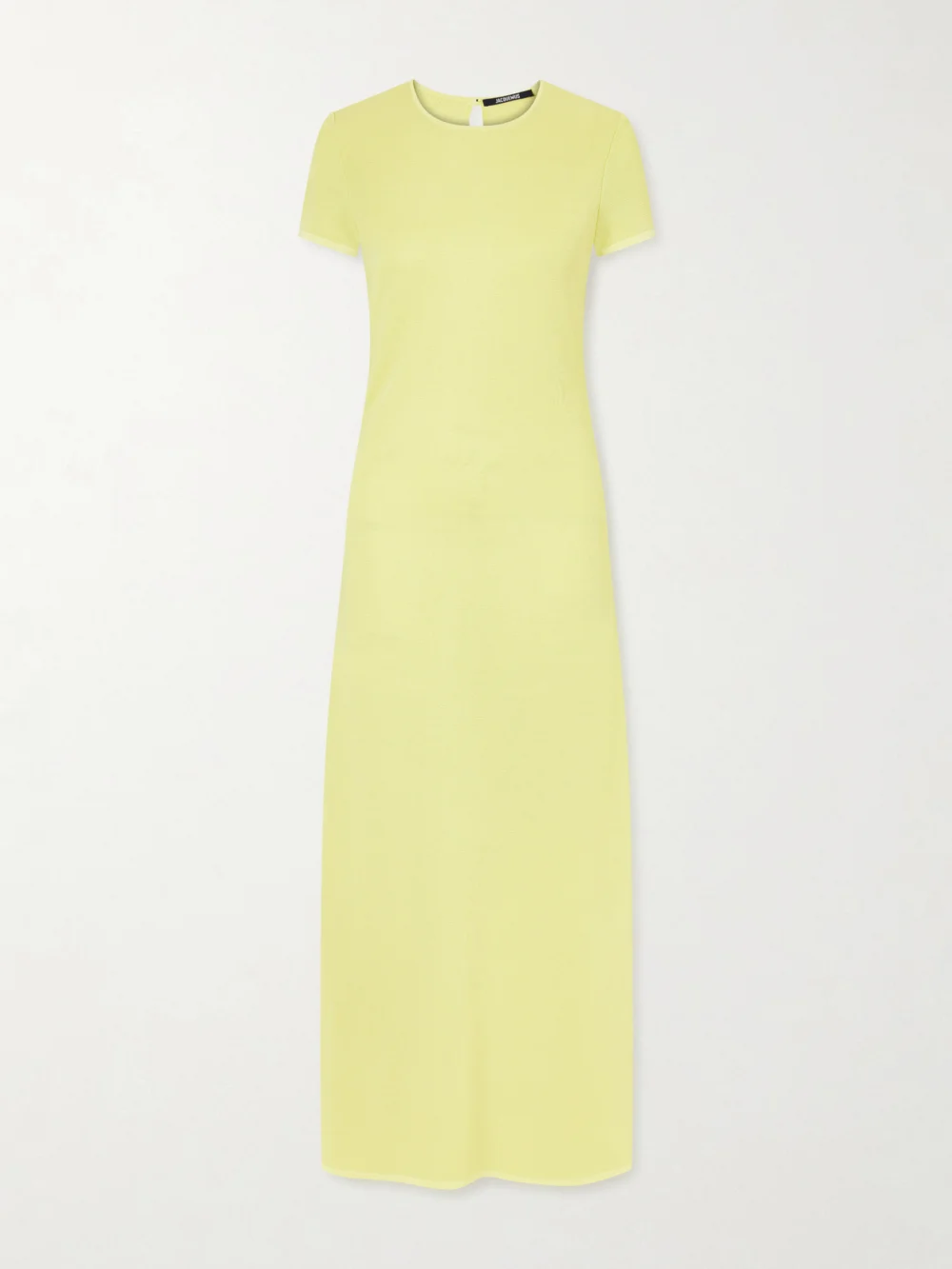 Jacquemus The Maille Knitted Maxi Dress in yellow