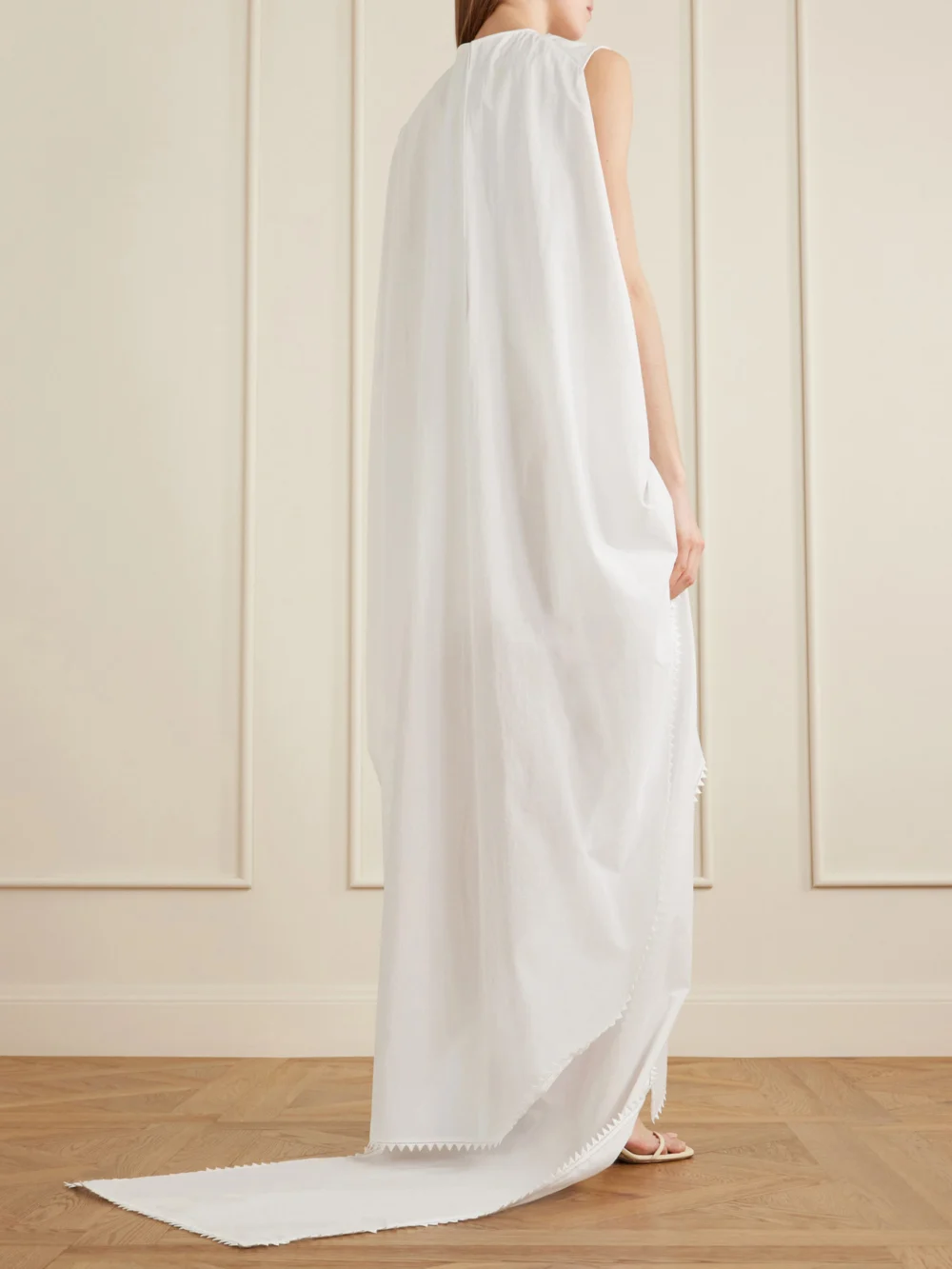 Back view of the Jacquemus Traversin Cotton-blend Maxi Dress