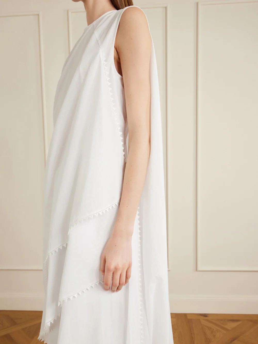 Close-up detail of the Jacquemus Traversin Cotton-blend Maxi Dress
