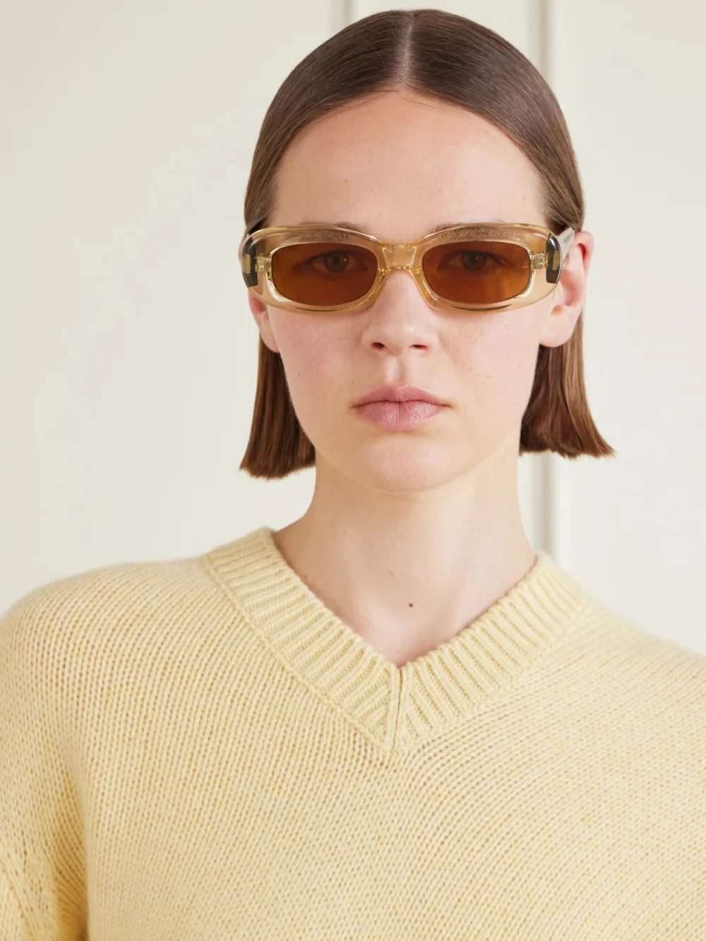 Jacques Marie Mage Ann Oval-frame Tortoiseshell Acetate Sunglasses, styled view