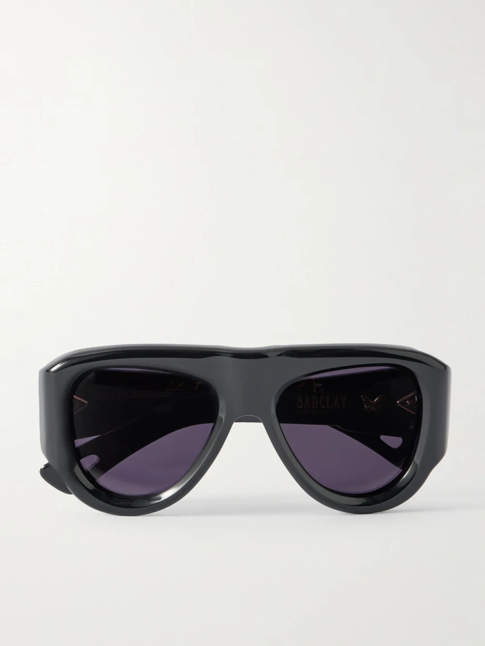 Jacques Marie Mage Barclay Aviator-style Acetate Sunglasses in black