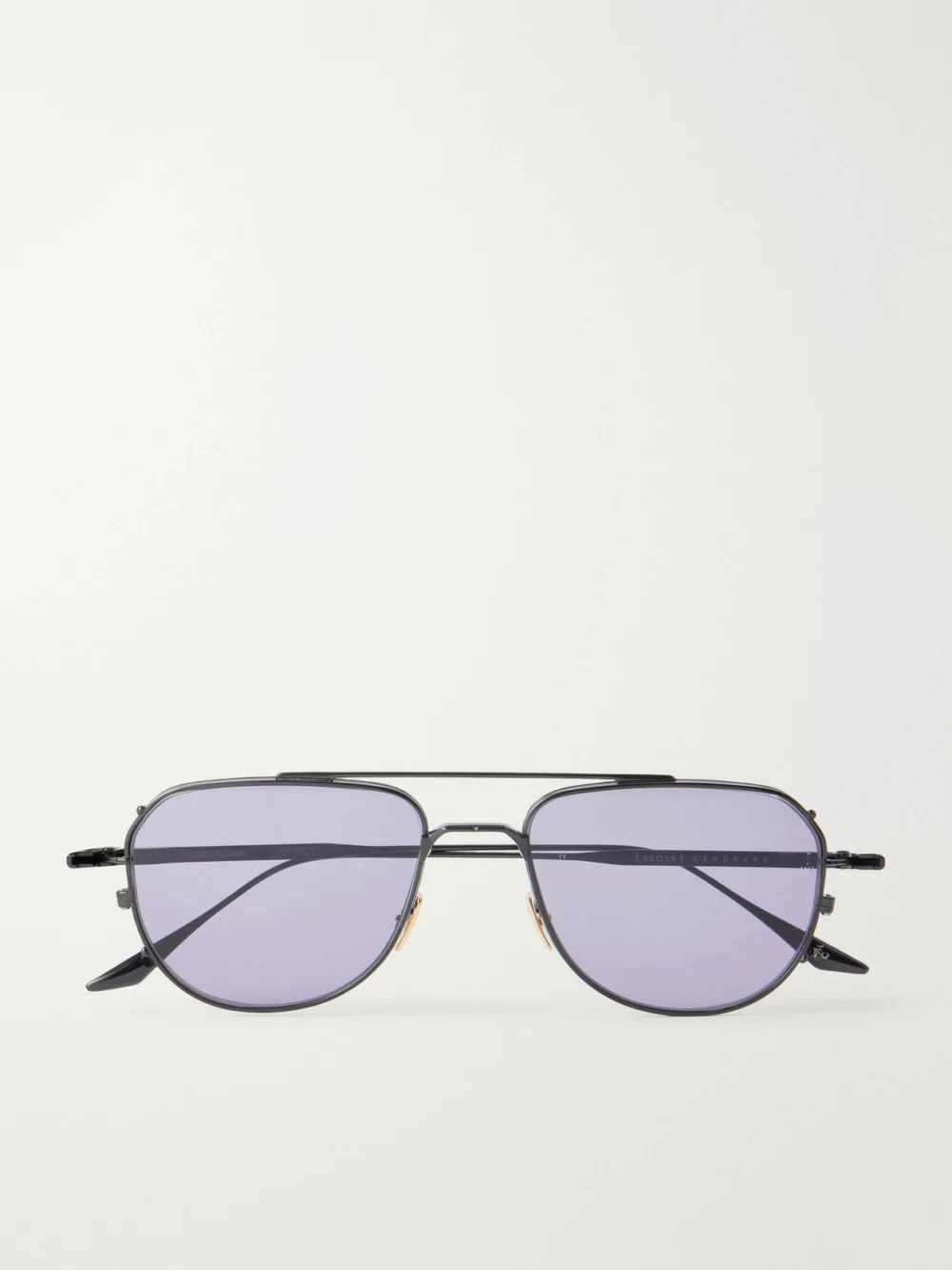 Jacques Marie Mage Cendrars Aviator-style Metal Sunglasses in black