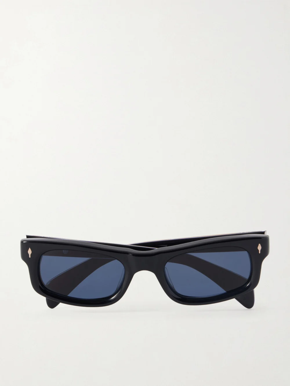 Jacques Marie Mage Initials Rectangular-frame Acetate Sunglasses in navy