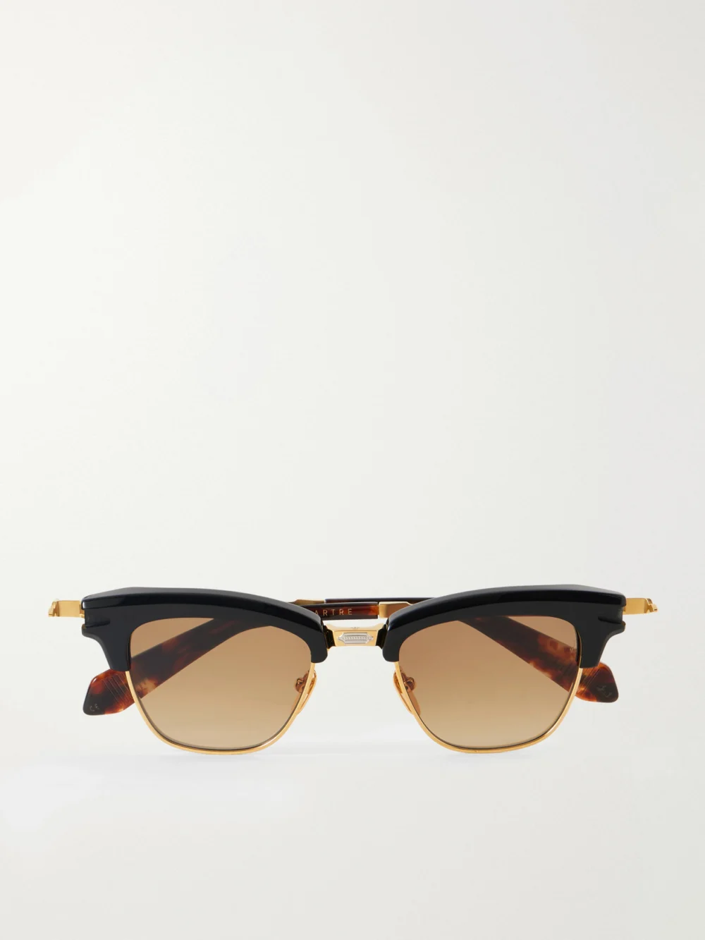 Jacques Marie Mage Sartre Round-frame Acetate and Metal Sunglasses in black