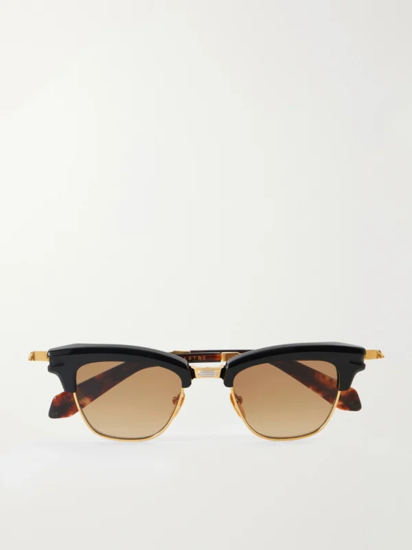 Jacques Marie Mage Sartre Round-frame Acetate and Metal Sunglasses