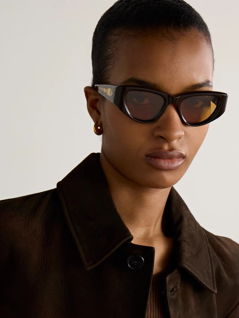 Jacques Marie Mage Seymour D-frame Acetate Sunglasses, styled view