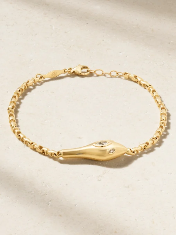 Jacquie Aiche 14-karat Gold Diamond Bracelet