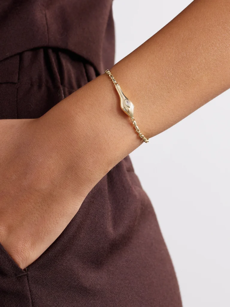 Jacquie Aiche 14-karat Gold Diamond Bracelet