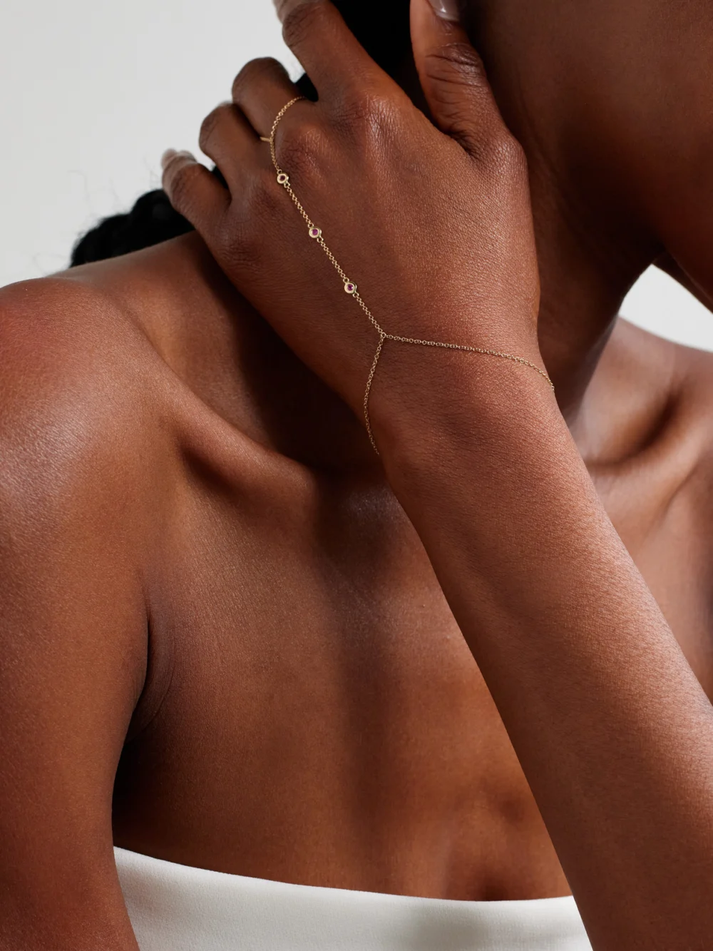 Jacquie Aiche 14-karat Gold Sapphire Bracelet, styled view