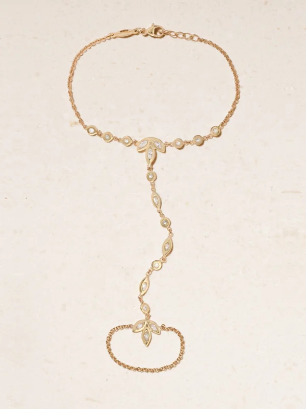 Jacquie Aiche Blossom 14-karat Gold Diamond Bracelet