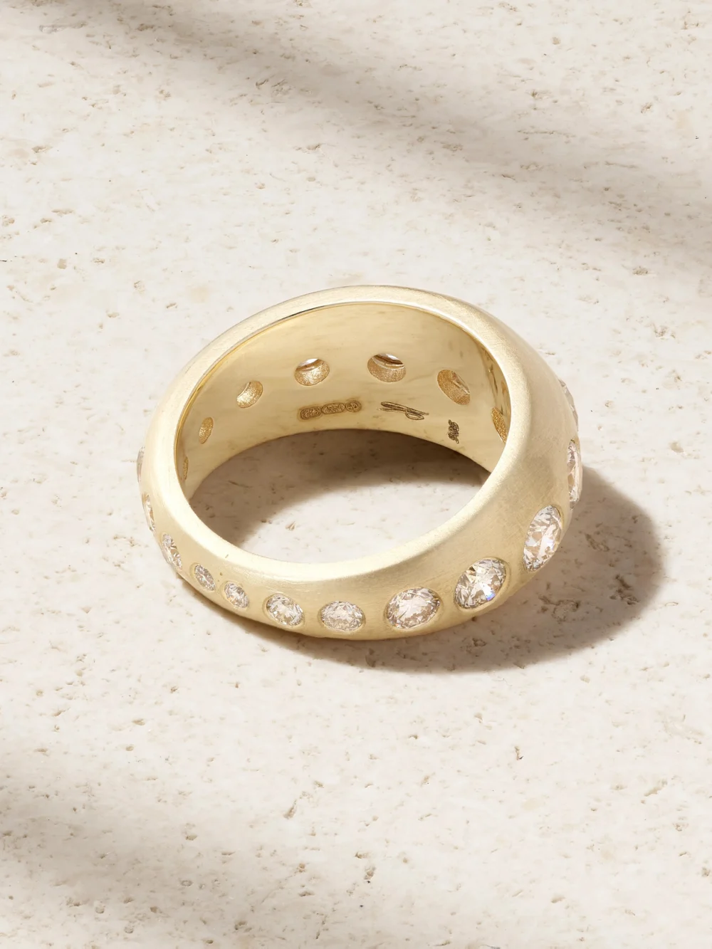 Back view of the Jacquie Aiche Dome 14-karat Gold Diamond Ring