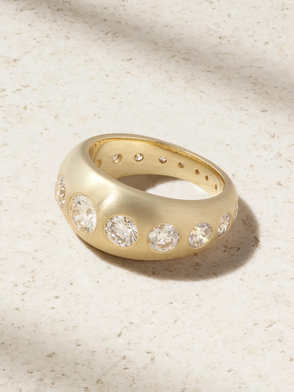 Jacquie Aiche Dome 14-karat Gold Diamond Ring in 6 1/2