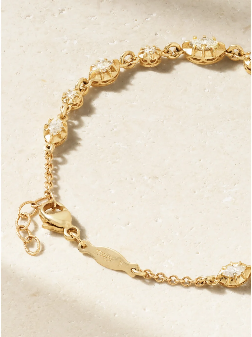 Back view of the Jacquie Aiche Sophia 14-karat Gold Diamond Bracelet