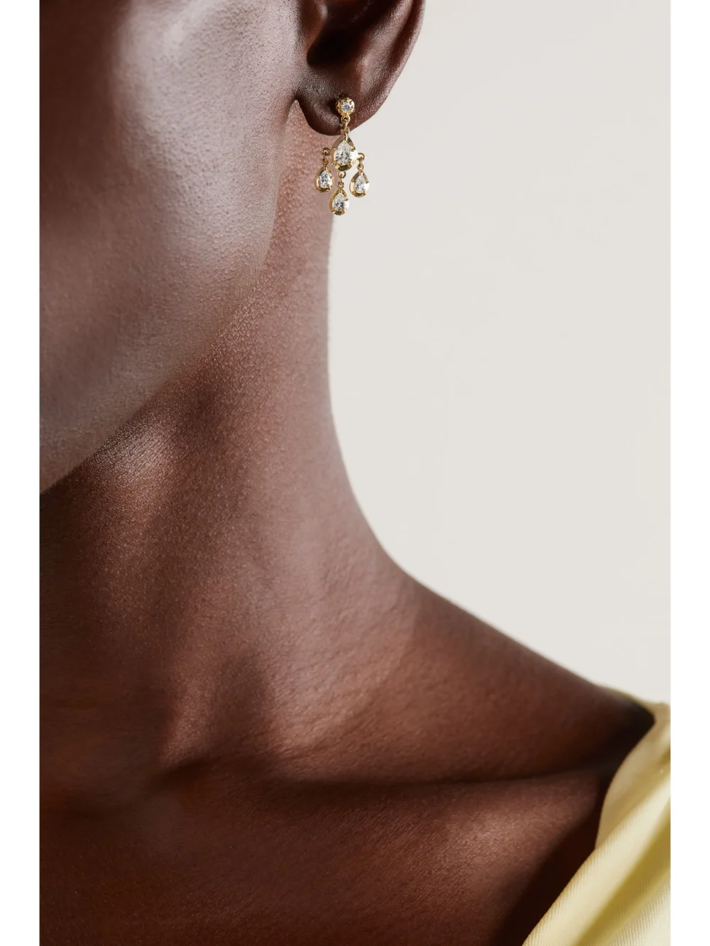Jacquie Aiche Sophia 14-karat Gold Diamond Earring, styled view