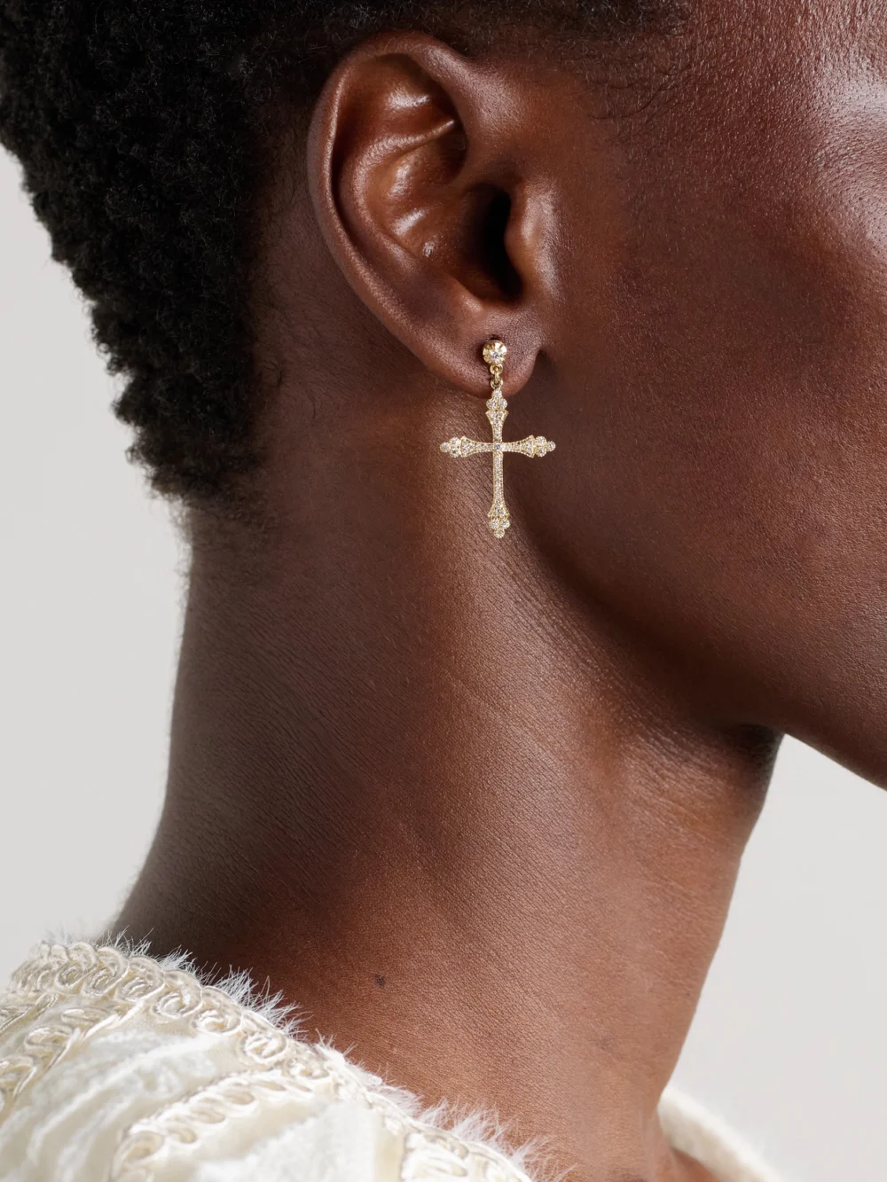 Jacquie Aiche Sophia 14-karat Gold Diamond Single Earring, styled view