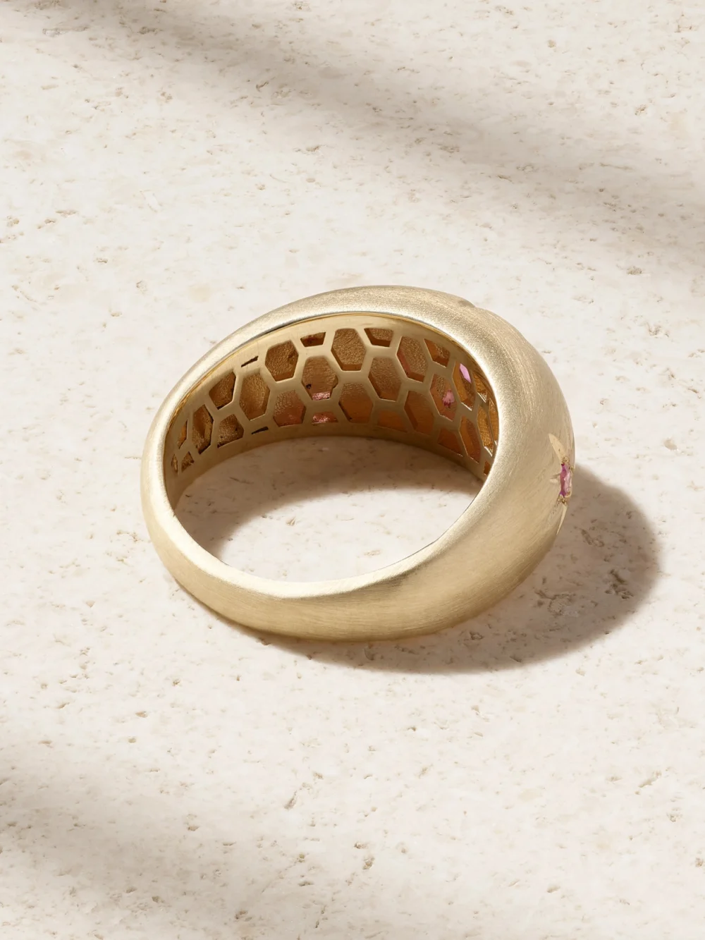 Back view of the Jacquie Aiche Starburst 14-karat Gold Sapphire Ring