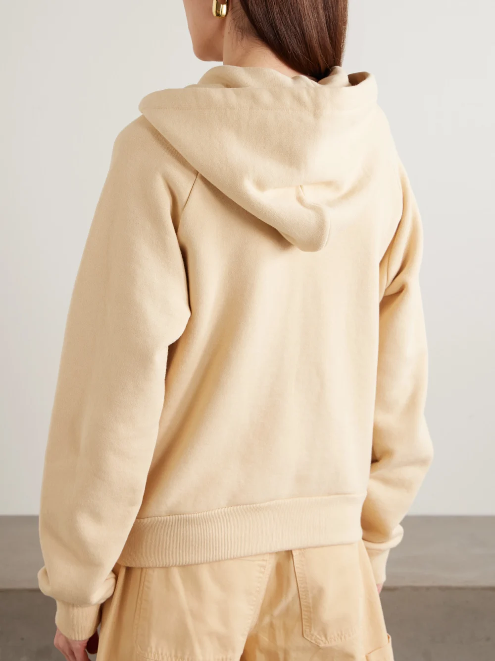 Back view of the Jamie Haller The Bird Cotton-terry Hoodie