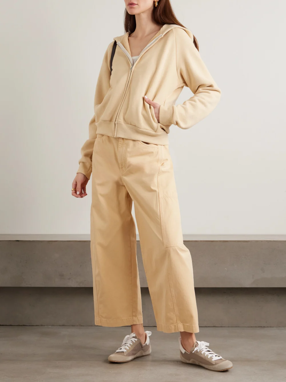 Jamie Haller The Bird Cotton-terry Hoodie, worn by a model