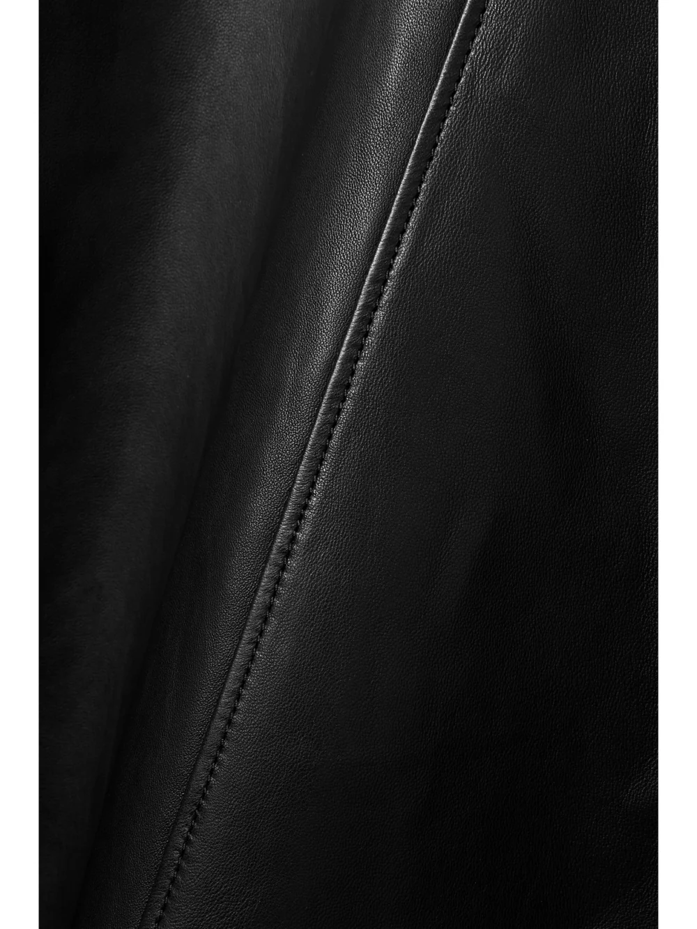 Close-up detail of the Jason Wu Collection Asymmetric Paneled Leather Midi Dress