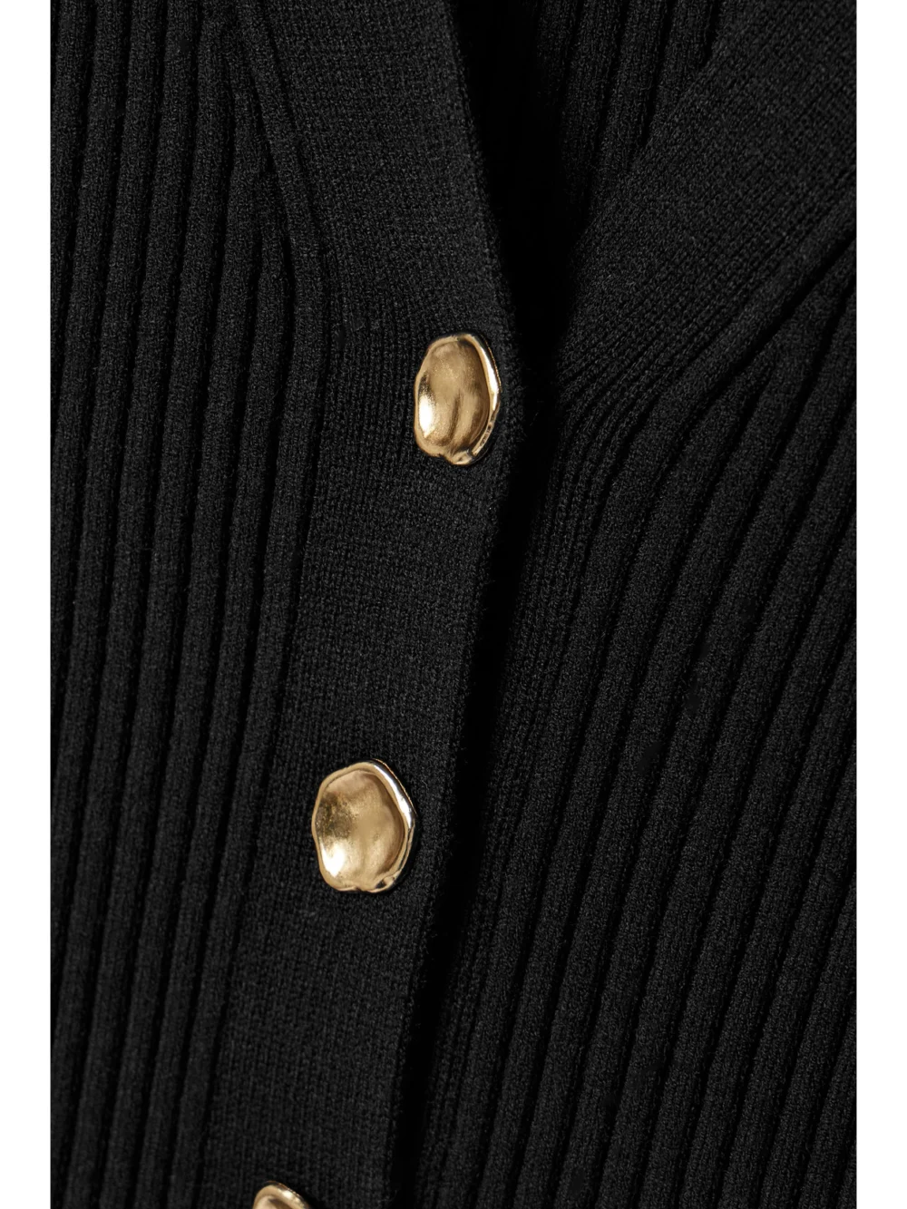 Close-up detail of the Jason Wu Collection Ribbed-knit Peplum Cardigan