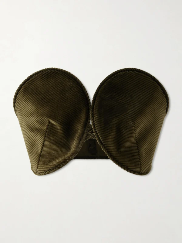 Jean Paul Gaultier Cotton-corduroy Bandeau Top