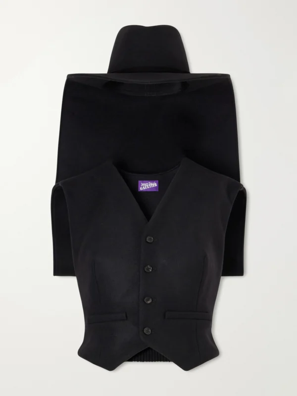 Jean Paul Gaultier Cowboy Hat-detailed Wool-felt Vest
