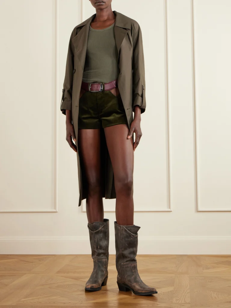 Jean Paul Gaultier Cut-out Cotton-corduroy Shorts