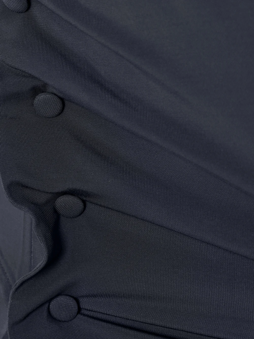 Close-up detail of the Jean Paul Gaultier Draped Stretch-jersey Maxi Dress