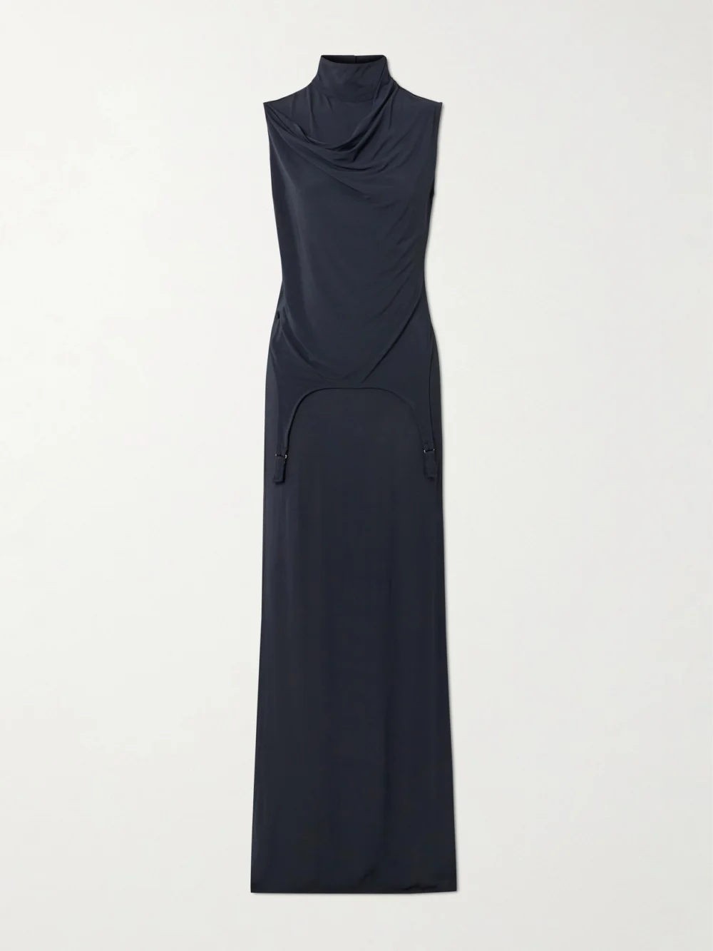 Jean Paul Gaultier Draped Stretch-jersey Maxi Dress in navy