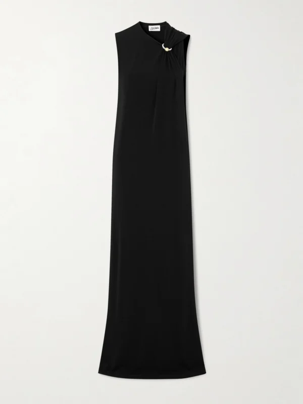 Jean Paul Gaultier Draped Stretch-satin Maxi Dress