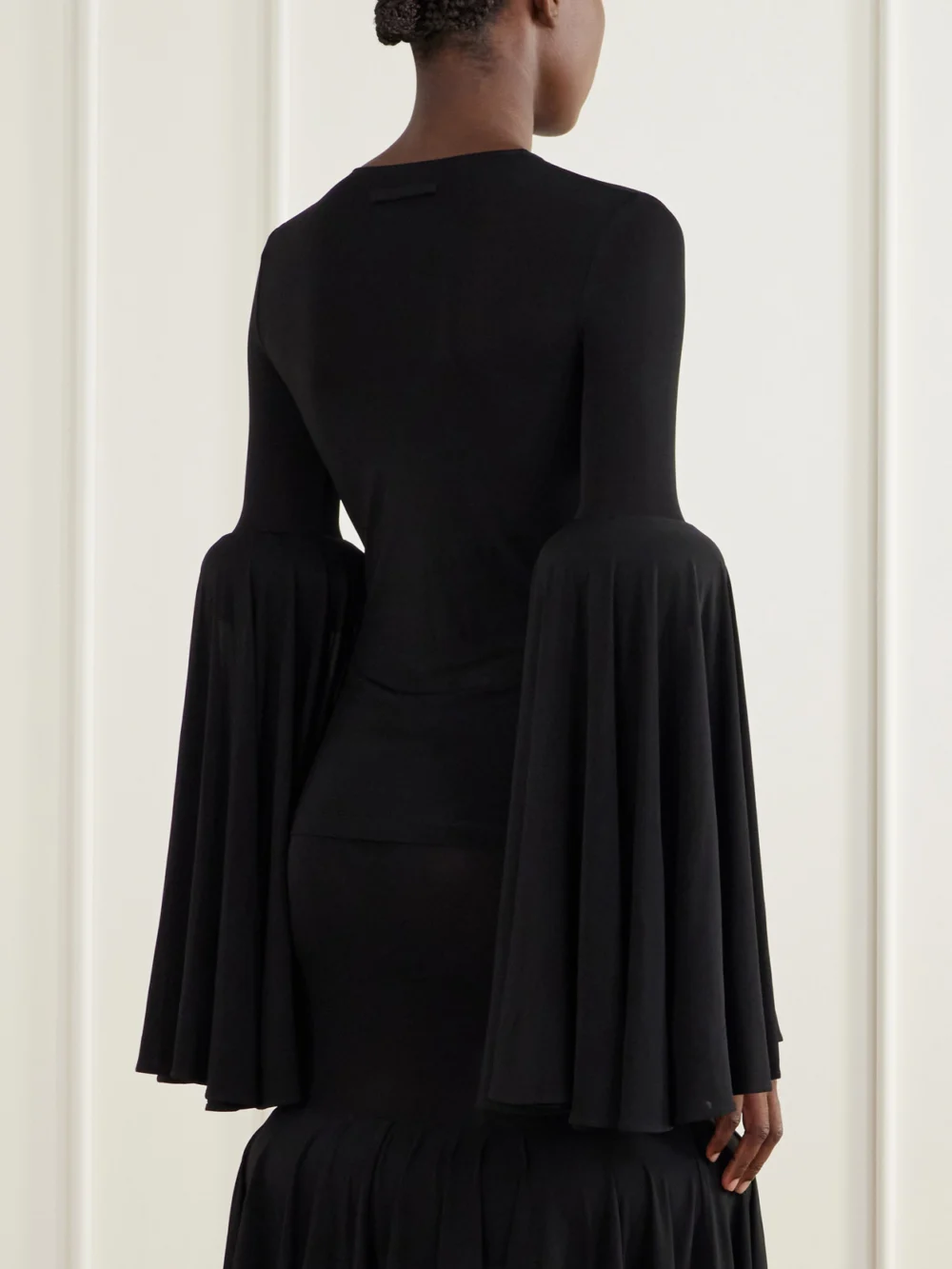 Back view of the Jean Paul Gaultier Gathered Jersey Blouse