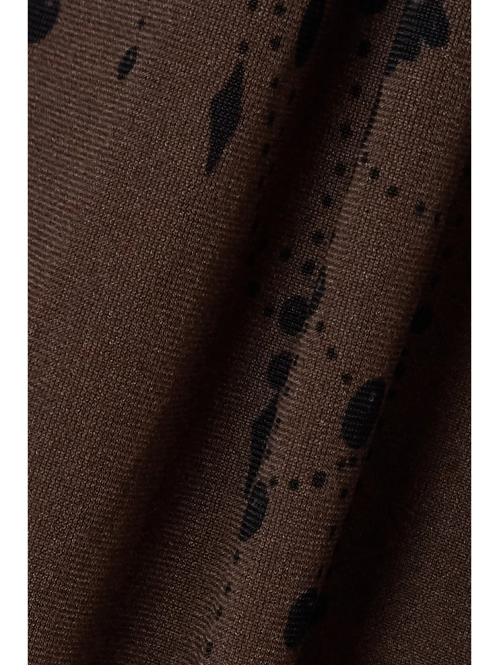 Close-up detail of the Jean Paul Gaultier + Knwls Cold-shoulder Printed Stretch-jersey Bodysuit
