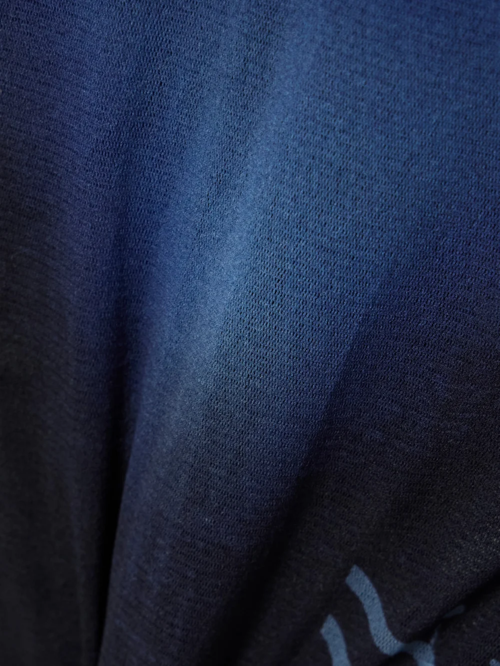 Close-up detail of the Jean Paul Gaultier Le Mâle Gathered Printed Stretch-mesh Maxi Dress