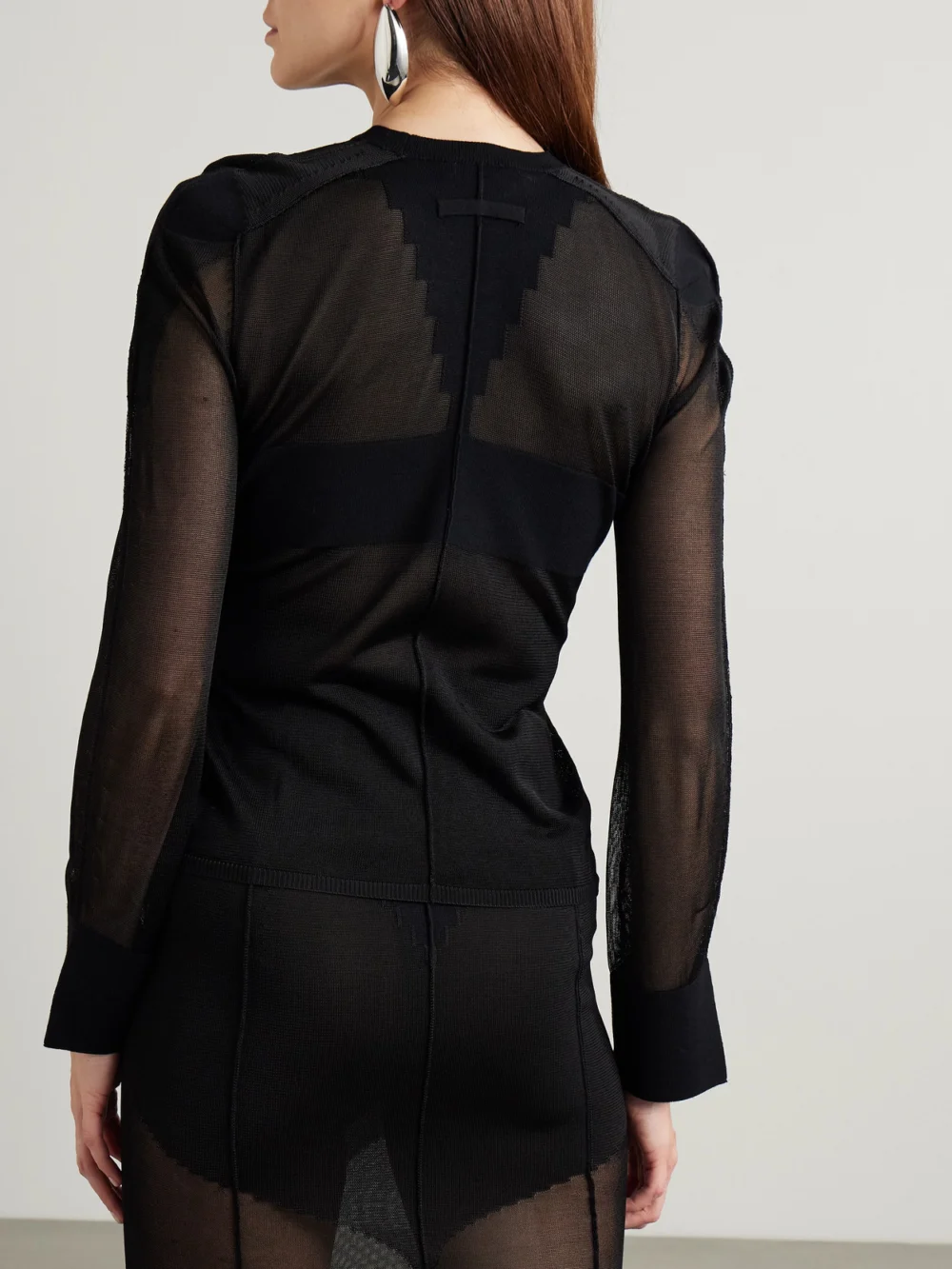 Back view of the Jean Paul Gaultier Paneled Knitted Top