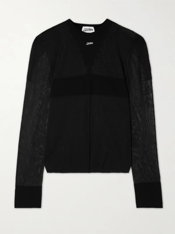Jean Paul Gaultier Paneled Knitted Top