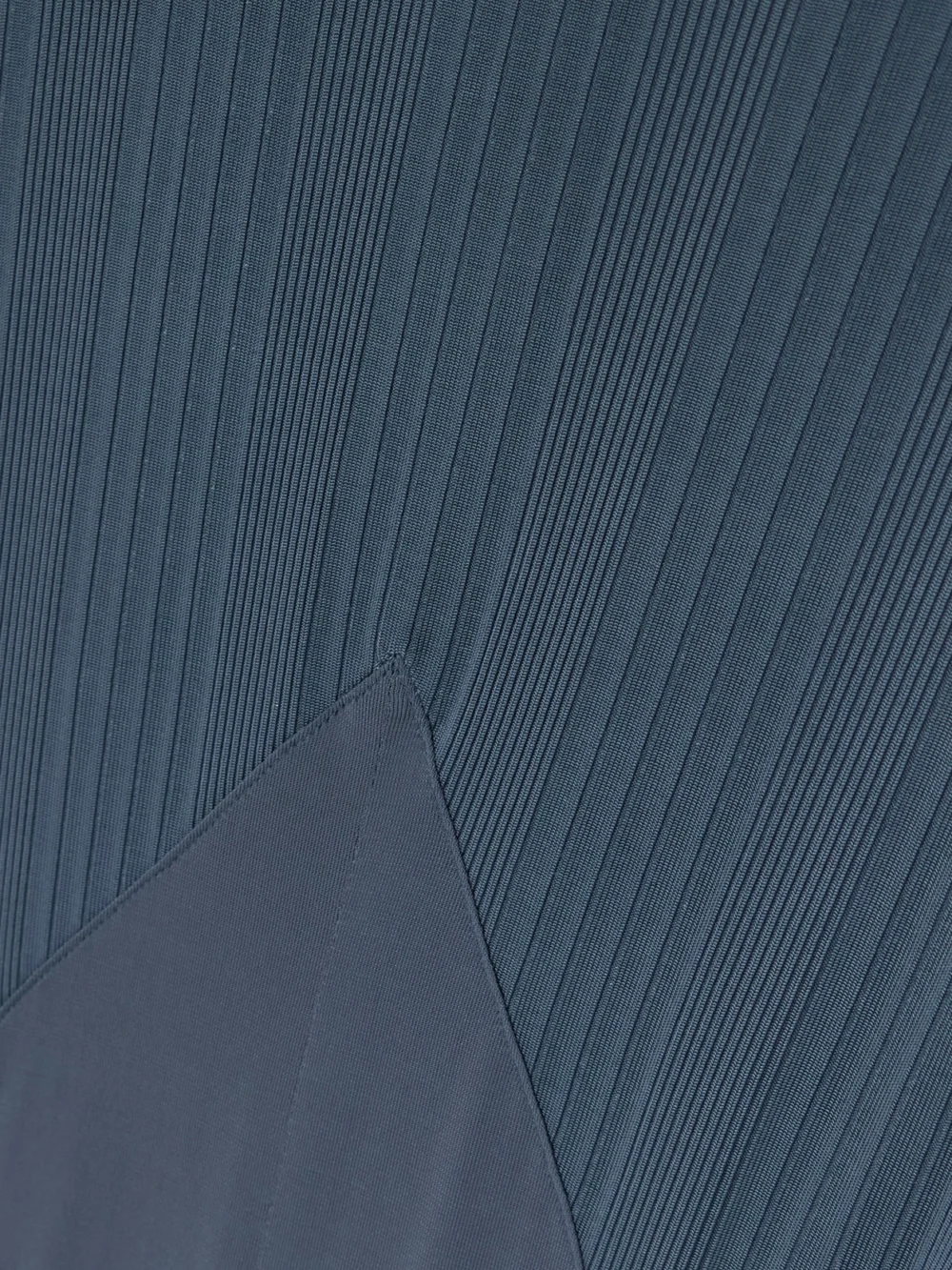 Close-up detail of the Jean Paul Gaultier Paneled Ribbed Stretch-jersey Maxi Dress