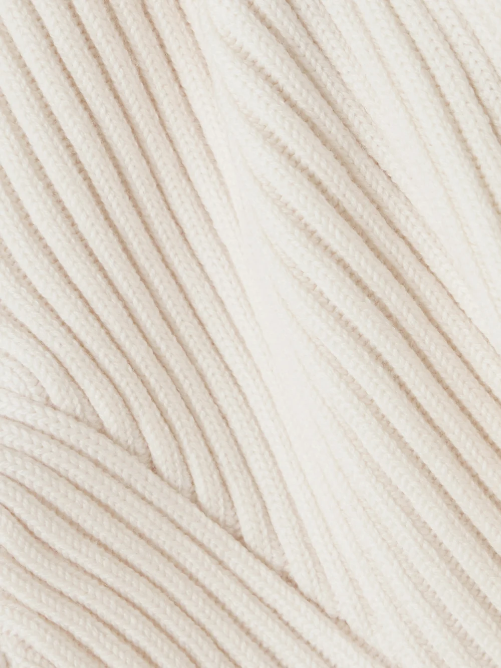 Close-up detail of the Jean Paul Gaultier Paneled Ribbed Wool-blend Bustier Top