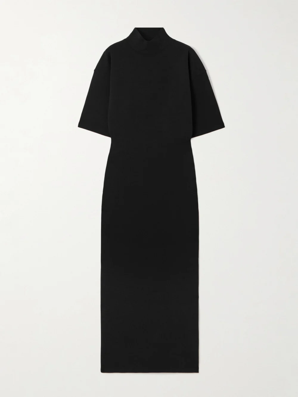 Jean Paul Gaultier Printed Cotton-blend Jersey Maxi Dress in black