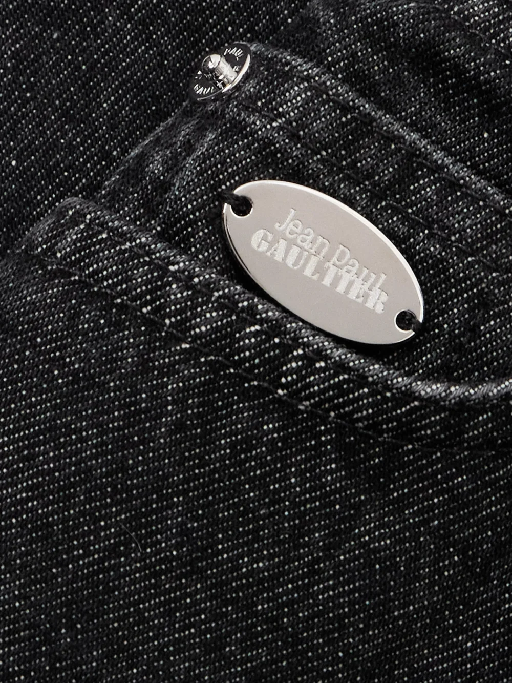 Close-up detail of the Jean Paul Gaultier Zip-embellished Straight-leg Jeans