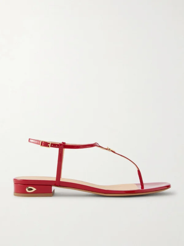 Jennifer Chamandi Pietro 20 Patent-leather Sandals