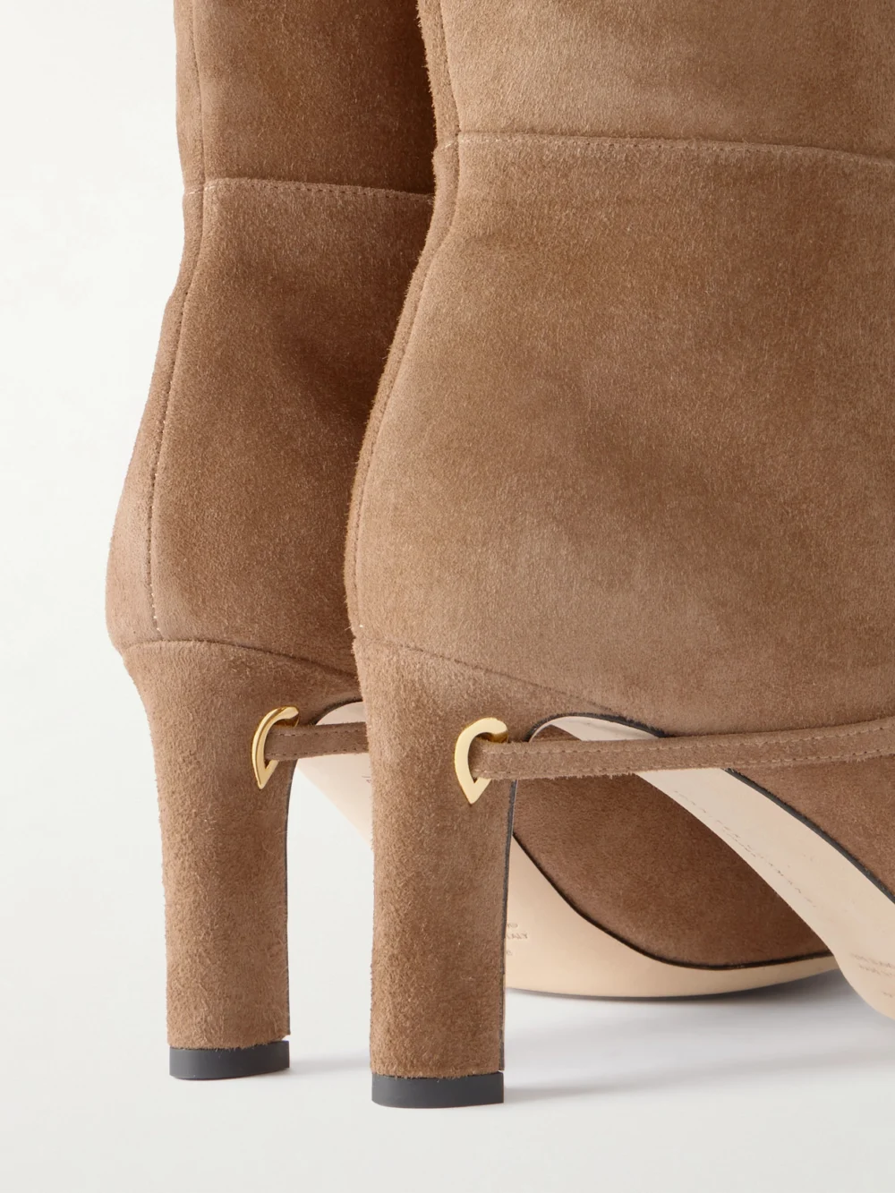 Close-up detail of the Jennifer Chamandi Samuele 85 Suede Knee Boots