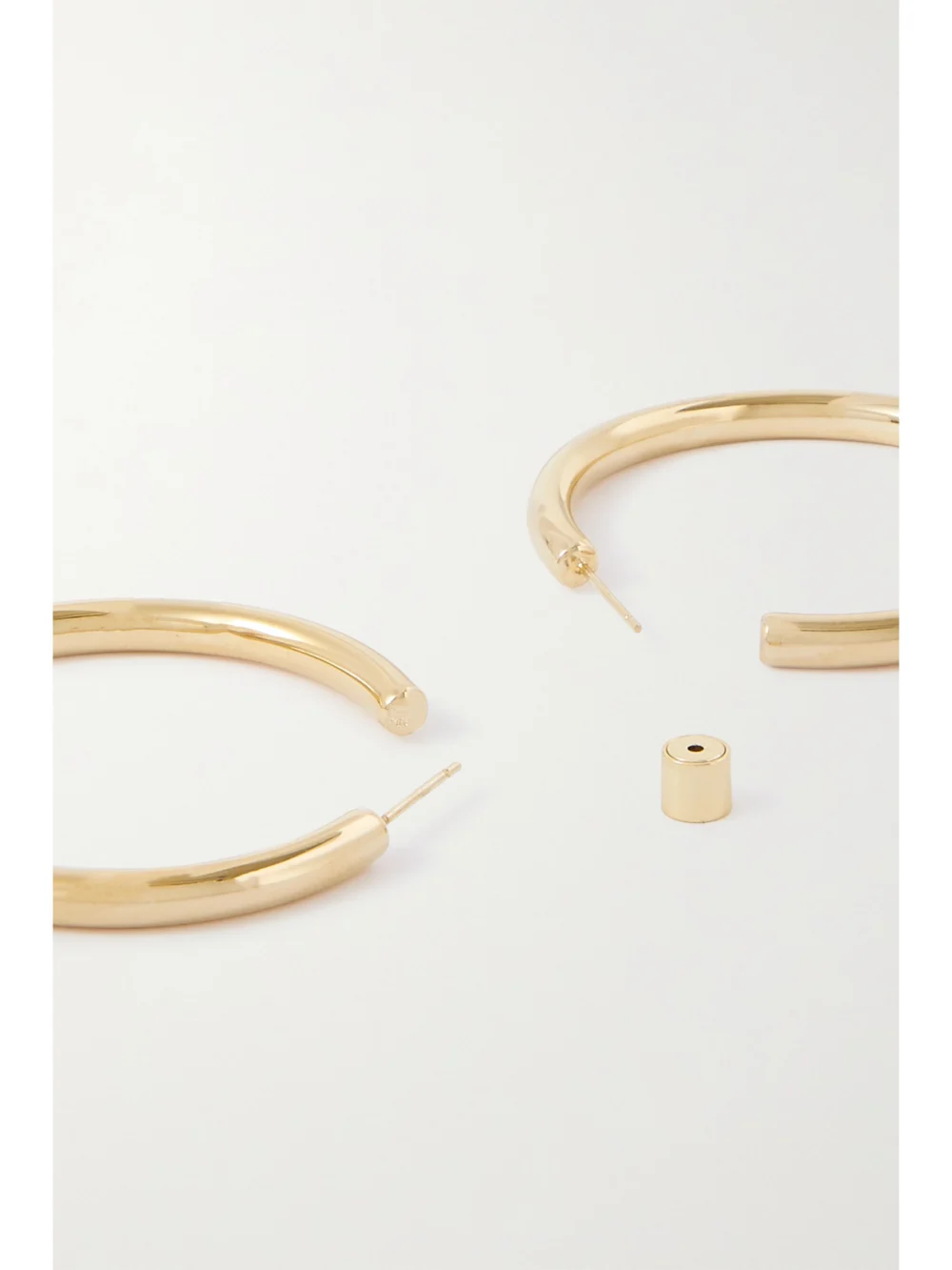 Back view of the Jennifer Fisher Baby Lilly Gold-plated Hoop Earrings