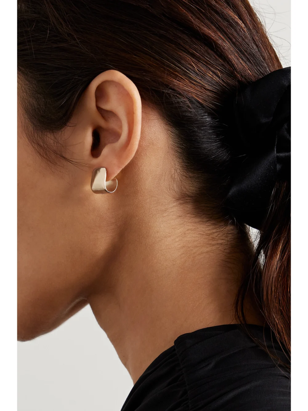 Jennifer Fisher Bolden Huggies Gold-plated Hoop Earrings, styled view