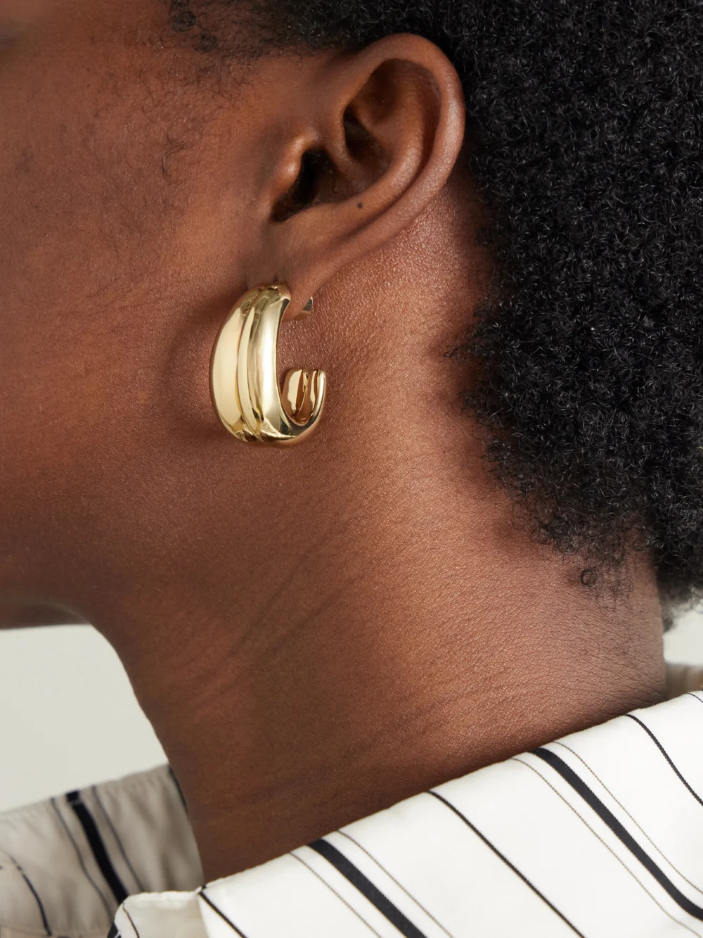 Jennifer Fisher Chavez Gold-tone Hoop Earrings, styled view